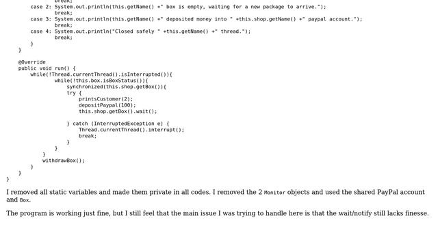 Code Review: Java MultiThreading using wait and notify - follow-up смотреть онлайн