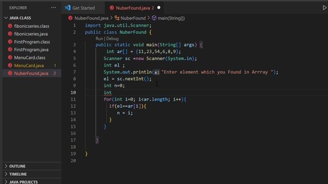 Found Number in Array || Java program of Array смотреть онлайн
