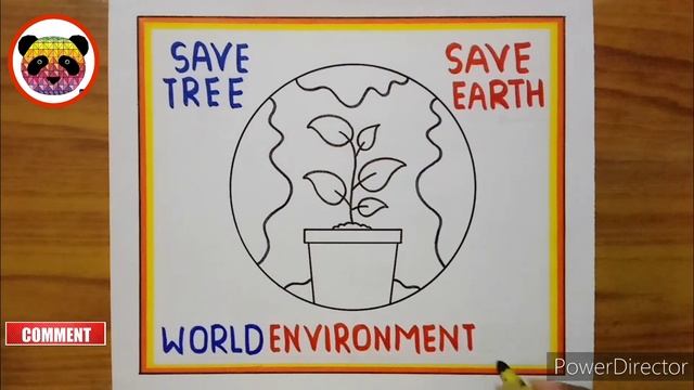 World Environment Day Drawing / Environment Day Drawing / Save Tree Save Earth Drawing смотреть онлайн