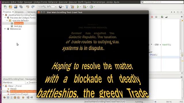 Java 2D from scratch - Star Wars Scrolling Text Crawl Test / Thanks to all 600+ subscribers :) !!! смотреть онлайн
