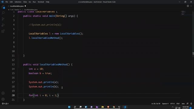 Local Variables in Java | Java Tutorial For Beginners | Java Local Variables | Types of Variables смотреть онлайн