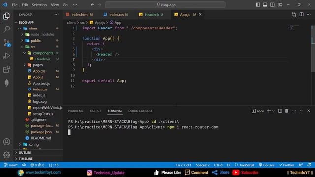 React Routing And Navbar Mern stack Blog App Mern Stack Project Mern App смотреть онлайн