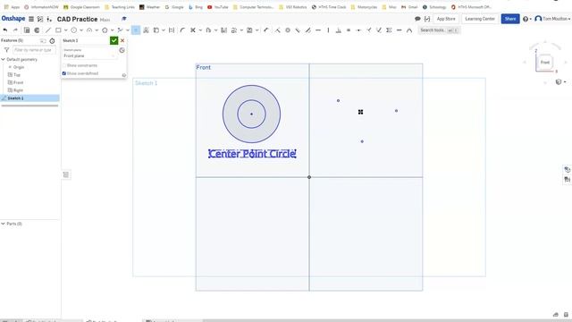 OnShape CAD Practice 2: Sketch - Circle & Ellipse смотреть онлайн
