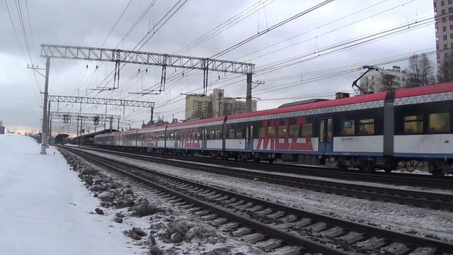 Электропоезд ЭГЭ2ТВ-005 Иволга сообщением Ипподром - Зеленоград-Крюково смотреть онлайн