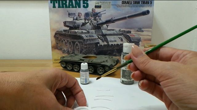 Сборная модель израильского танка Tiran 5.Tamiya.Подбор краски для окрашивания тросов. Видео 28 смотреть онлайн