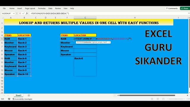LOOKUP AND RETURNS MULTIPLE VALUES IN ONE CELL WITH EASY FUNCTIONS 22092022 смотреть онлайн