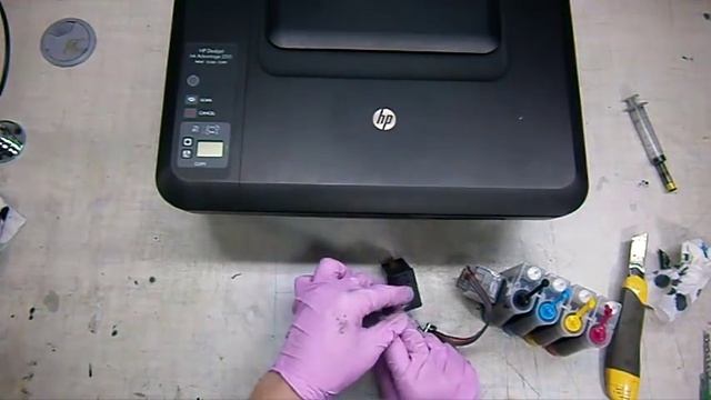 Установка СНПЧ на HP DJ Ink Advantage 2515 смотреть онлайн