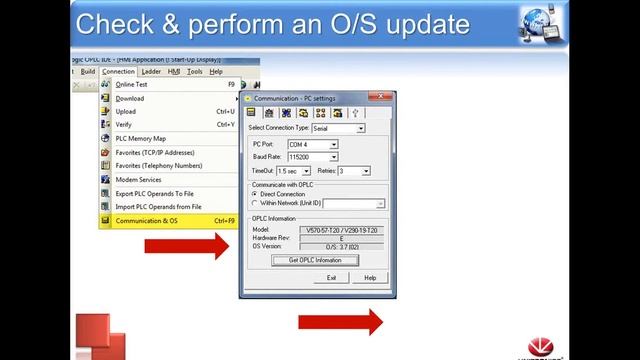 Connecting to a Unitronics Vision Programmable Controller & Updating the O/S смотреть онлайн