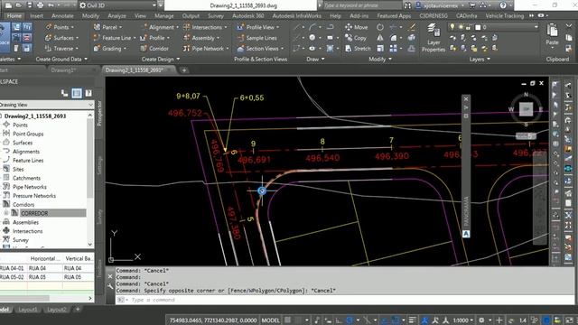 AutoCAD Civil 3D 2018 - CONNECTED ALIGNMENT смотреть онлайн