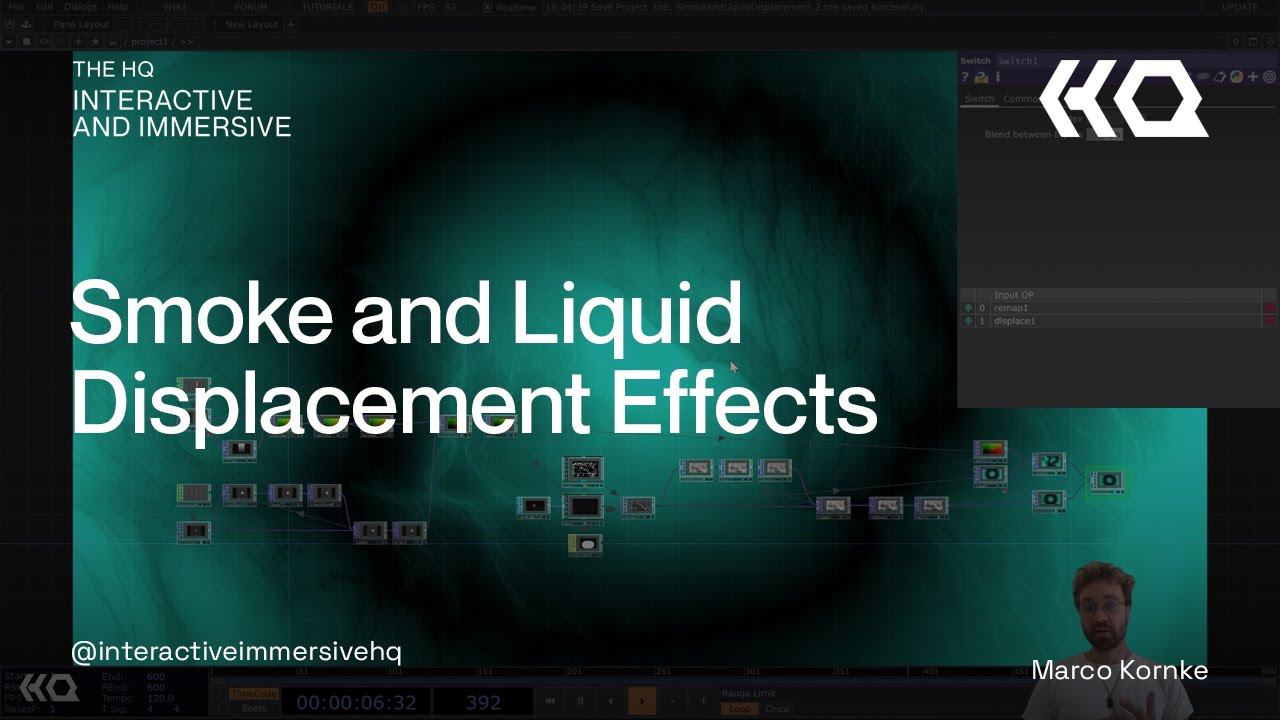 Smoke and Liquid Displacement Effects - TouchDesigner Tutorial смотреть онлайн