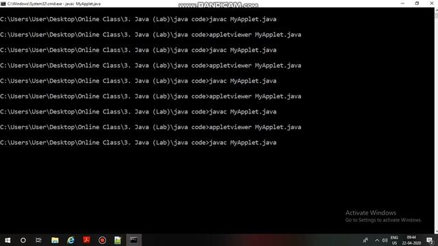 Applet 2: Methods of Graphics Class смотреть онлайн