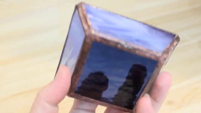 Вазочка или подсвечник из витражного стекла смотреть онлайн