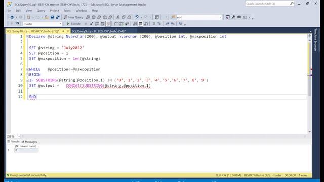 Get Numbers From String SQL easiest method смотреть онлайн