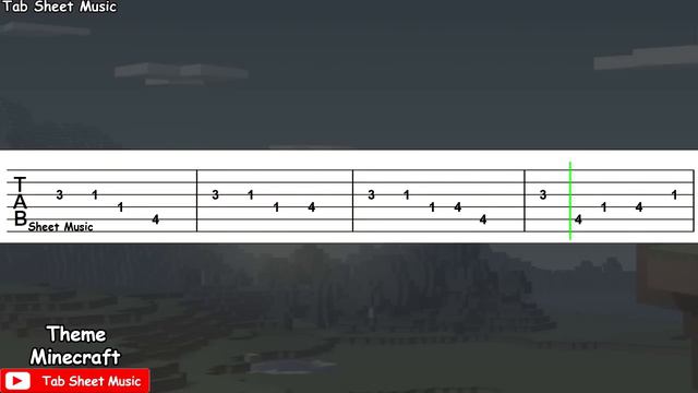 Minecraft - Theme (Calm 1) Guitar Tutorial смотреть онлайн