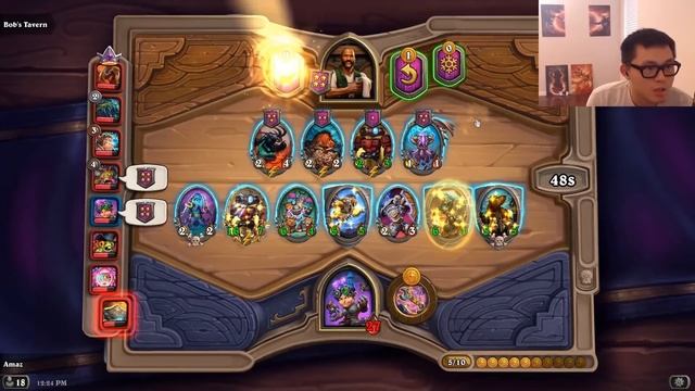 Amaz Tries Hearthstone Battlegrounds! First Game! смотреть онлайн