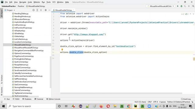 Mouse Double Click in Selenium Python (Session 123) смотреть онлайн