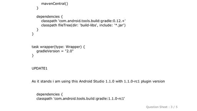 Android : Gradle version 1.10 is required. Current version is 2.0 смотреть онлайн