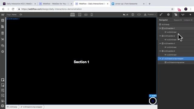Daily Interaction #23 with Music | Scroll to Top Button | WebDev For You | Made in Webflow смотреть онлайн