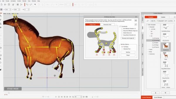Cartoon Animator 4, Smart IK Animation Tutorial - End Effectors for Non biped Characters