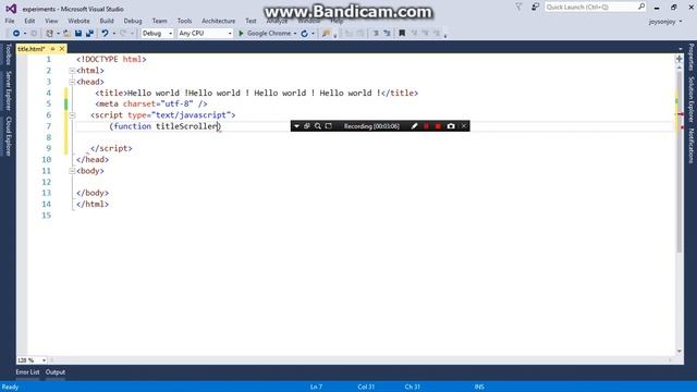 title scrolling in asp.net using javascript. смотреть онлайн