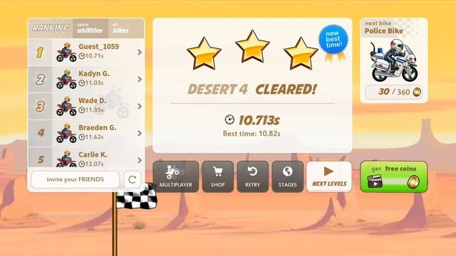 BIKE RACE : DESERT 1 to 8 walkthrough смотреть онлайн