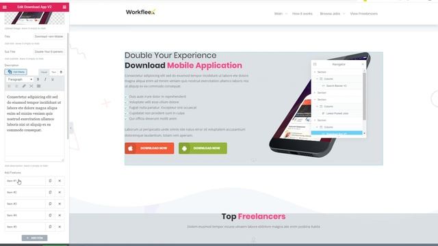 how to use elementor page builer in workreap theme смотреть онлайн