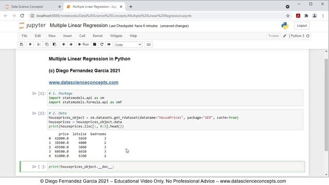 Multiple Linear Regression in Python (Jupyter) смотреть онлайн