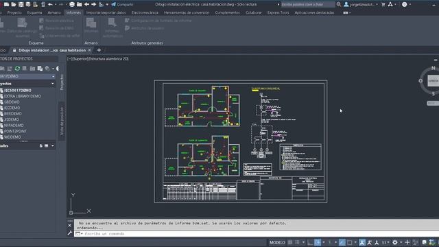 AutoCAD Electrical 2023 Dibujo instalacion eléctrica casa habitacion dwg смотреть онлайн