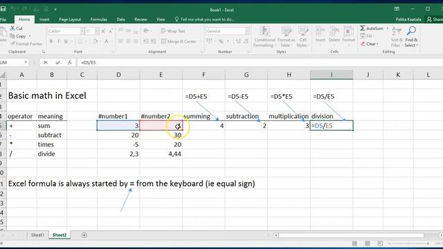 Excel (II) - Basic calculations, copying a formula смотреть онлайн