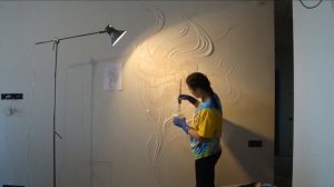 Мастер класс #Барельеф цветка из гипсовой шпаклёвки своими руками