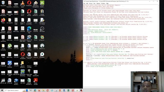 Program Python Input Data Kasir dengan Fungsi If dan Else. смотреть онлайн