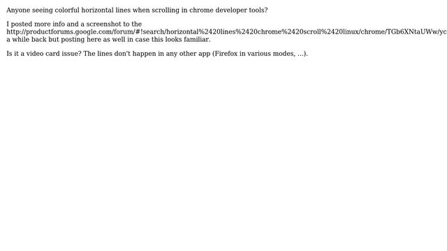 Horizontal lines in Chrome Developer Tools while scrolling смотреть онлайн