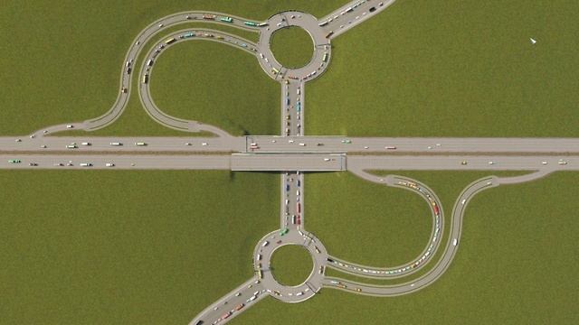 Best Starting Interchange ranked in vanilla cities: skylines || traffic test and guide for beginner смотреть онлайн