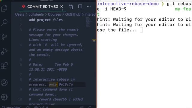 The Git & Github Bootcamp | P16: Cleaning Up History With Interactive Rebase смотреть онлайн