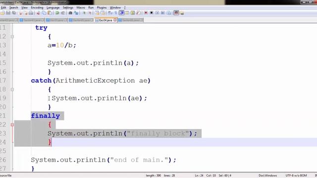 Java Programming Tutorial #26 - Using Finally in Java смотреть онлайн