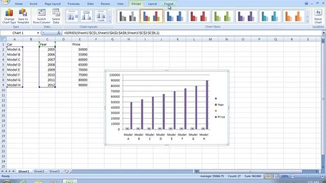 How to Create Excel 2007 Chart with 2 Y axis or X axis смотреть онлайн
