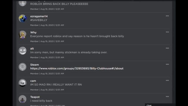 Почему удалили аватар Билли? | Roblox смотреть онлайн