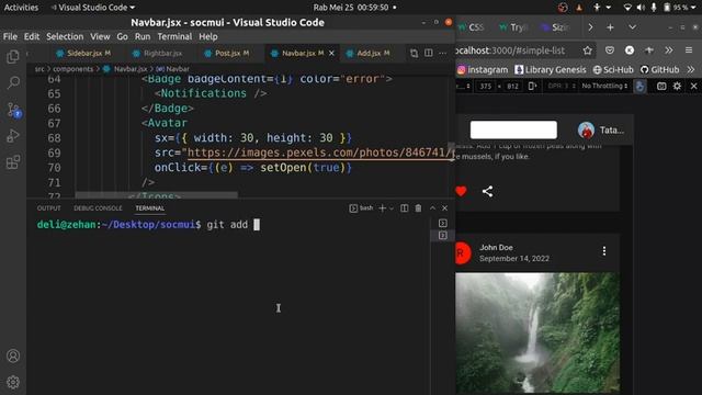 Sosial Media App pakai React dan MUI-V5 смотреть онлайн