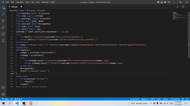 Make a screenshot app for desktop using Python. смотреть онлайн