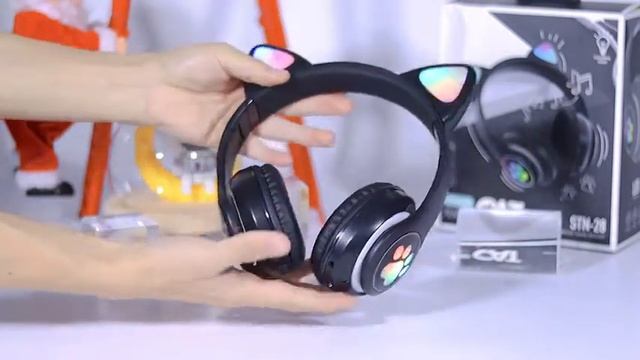 Наушники беспроводные с ушками кошки черные смотреть онлайн