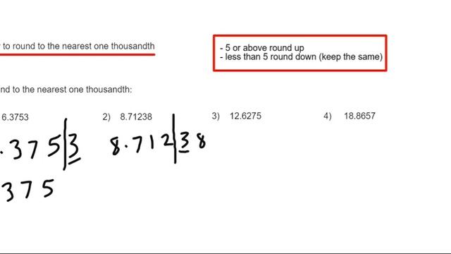 Rounding Numbers Off To The Nearest Thousandth (0.001 or 1/1000). смотреть онлайн