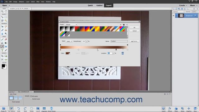 Photoshop Elements 2021 Tutorial Using the Gradient Editor Adobe Training смотреть онлайн
