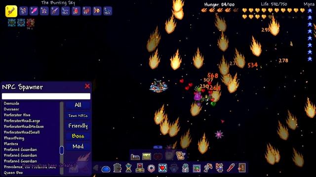 TERRARIA - THE BURNING SKY VS. BOSSES смотреть онлайн