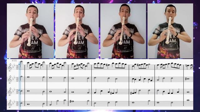 Henry Purcell - Rondo (from Abdelazer Z570) - Flute (Recorder) Quartet 🎶 смотреть онлайн