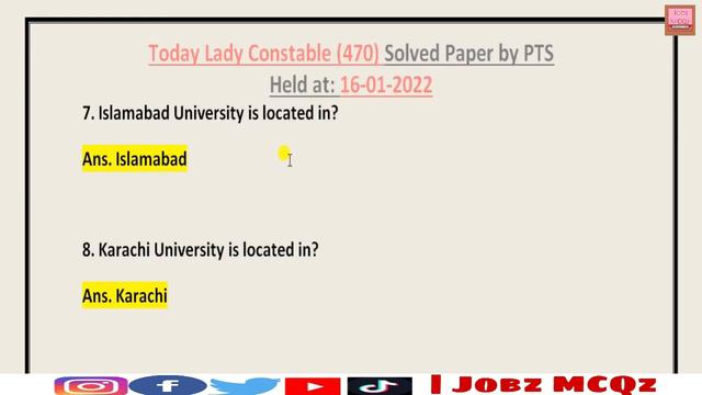 Lady Constable Sindh Police (470) Solved Paper by PTS || Held 16-01-2022 || Sindh Police || JobzMcq смотреть онлайн