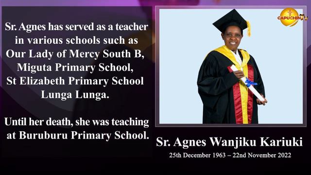 Rest in Peace Sr. Agnes Wanjiku Kariuki of the Sisters of Mercy смотреть онлайн