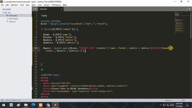 Insert Form Data into MySQL Database using PHP in Hindi | MySQLi and PHP | смотреть онлайн