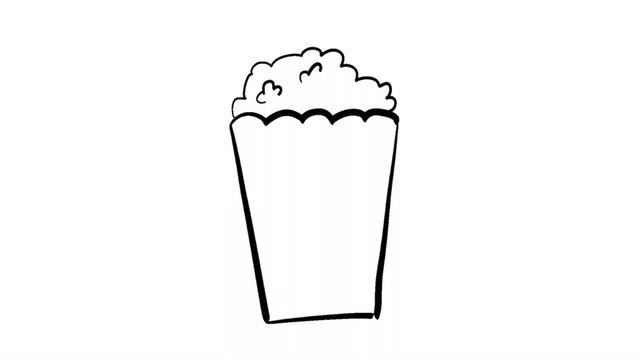 How to Draw Some Simple Popcorn | Step-by-Step Lesson смотреть онлайн