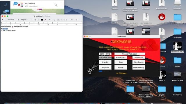 OSX Pass15 Put Purple Mode Change SN without DCSD Ceble смотреть онлайн