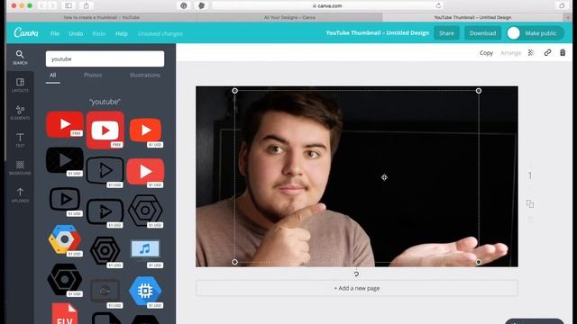 YouTube Thumbnail: How to Create a YouTube Thumbnail Using Canva смотреть онлайн